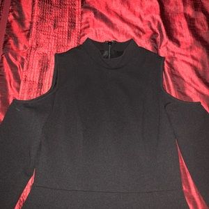 Beautiful cold shoulder black dress